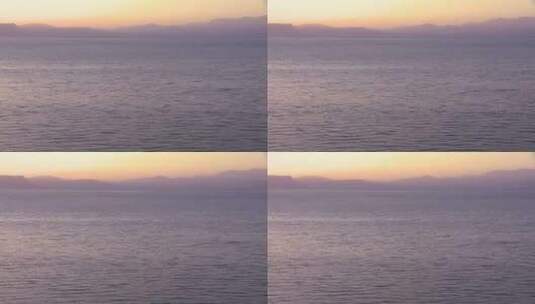 海岸线的黄昏景观高清在线视频素材下载