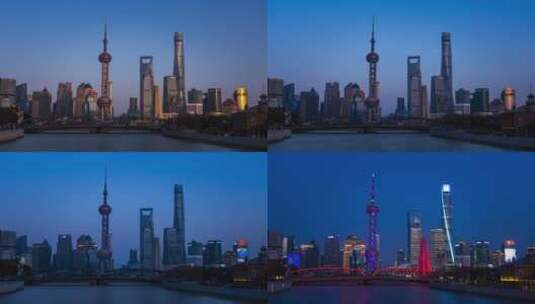 【原创】4K上海外滩日落延时高清在线视频素材下载