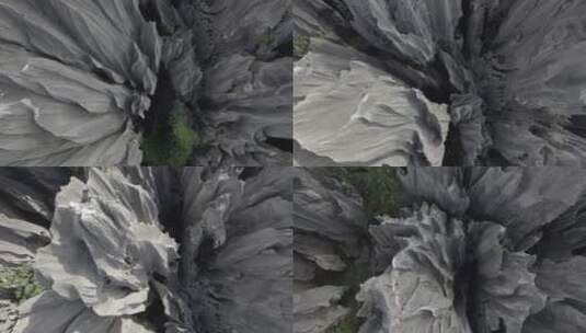 云南昆明石林山峰喀斯特溶岩地貌风光航拍高清在线视频素材下载