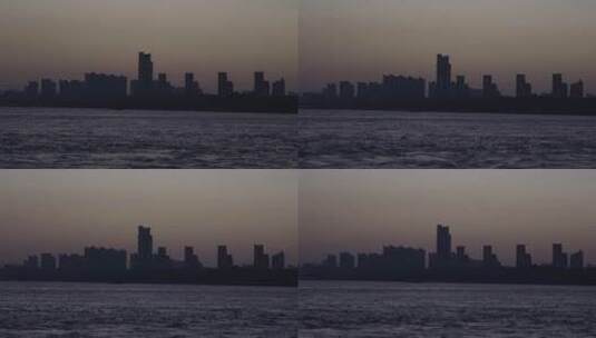 南京城市长焦夜景高清在线视频素材下载