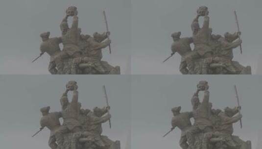 抗美援朝纪念馆外LOG高清在线视频素材下载