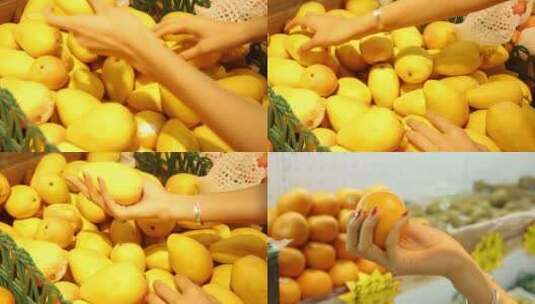 【镜头合集】超市购买芒果高清在线视频素材下载