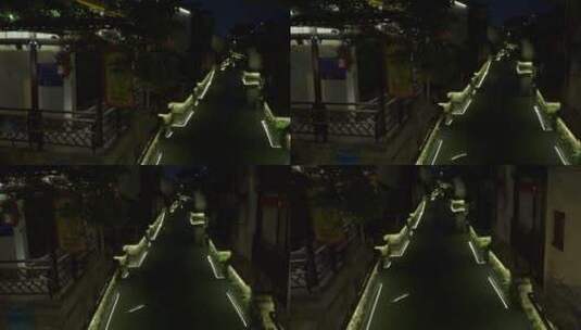 绍兴仓桥直街古街道夜景视频高清在线视频素材下载