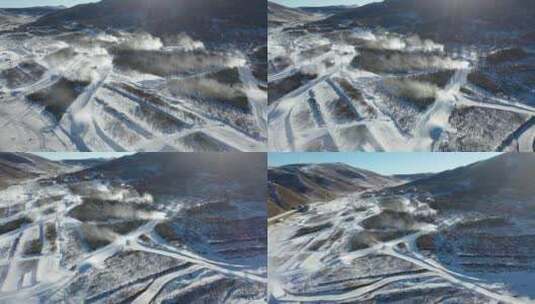 航拍国家越野滑雪中心高清在线视频素材下载