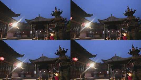 天台山高明寺禅院高清在线视频素材下载