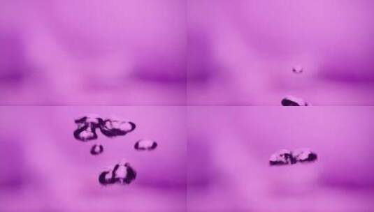 美妆气泡向上漂浮紫色高清在线视频素材下载