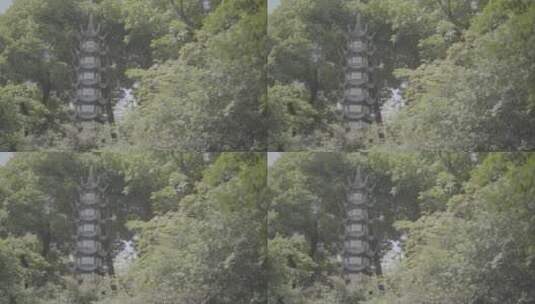 【空镜】4K江南建筑-公园景观-白塔-log原片高清在线视频素材下载