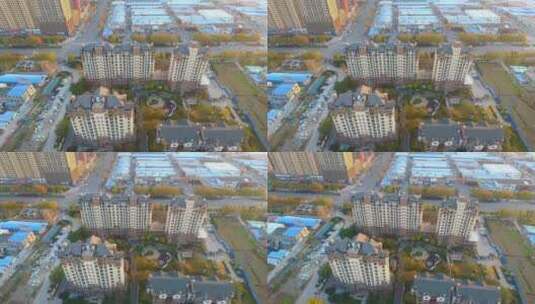 航拍陕西城市现代化发展高清在线视频素材下载