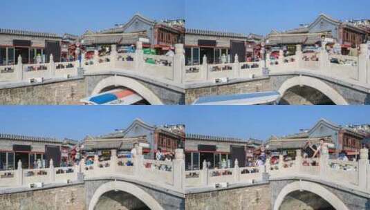 北京什刹海后海银锭桥烟袋斜街延时高清在线视频素材下载