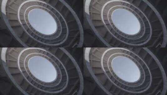 圆形天井筒子楼高清在线视频素材下载