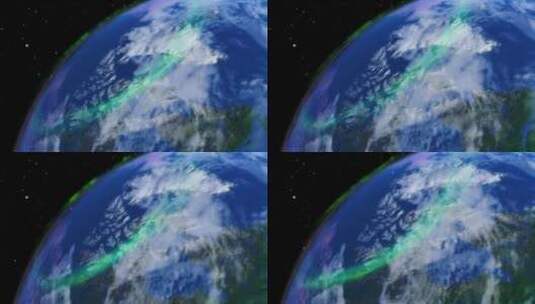 从太空看地球北极高清在线视频素材下载