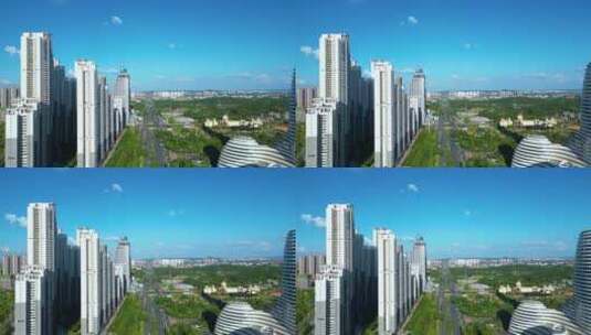广西绿城南宁街景城市风光地标建筑航拍高清在线视频素材下载