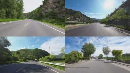 【合集】开车沿途风景第一视角高清在线视频素材下载