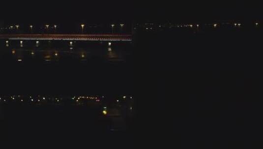 夜晚高铁窗外的阳澄湖高清在线视频素材下载