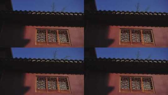 寺院窗户与屋顶高清在线视频素材下载