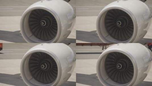 发动机飞机飞机涡轮高清在线视频素材下载