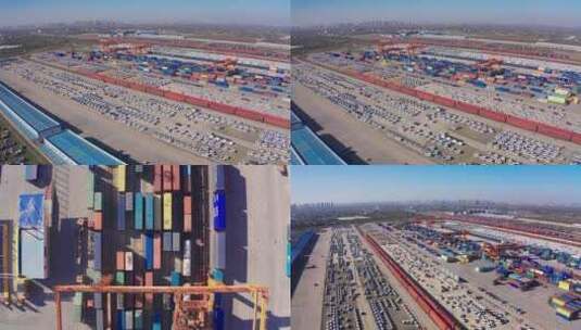 集装箱港口货运物流码头运输海运高清在线视频素材下载