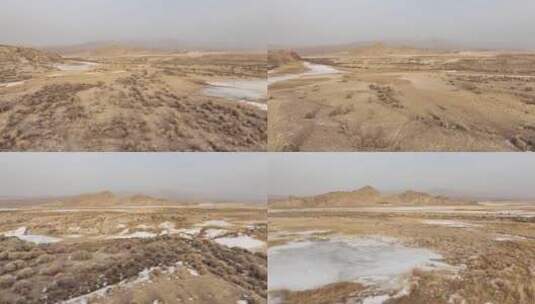 4k丝绸之路肃北草原冬季高清在线视频素材下载