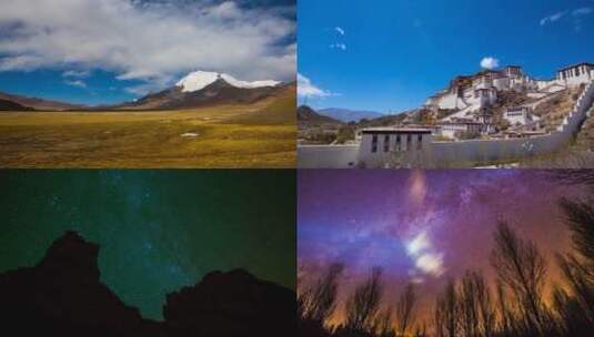 西藏高原自然风光拉萨延时摄影4k素材高清在线视频素材下载