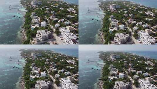 无人机在岛屿南侧倾斜拍摄高清在线视频素材下载