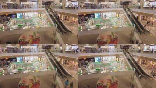 杭州西湖湖滨银泰商场人流延时摄影高清在线视频素材下载