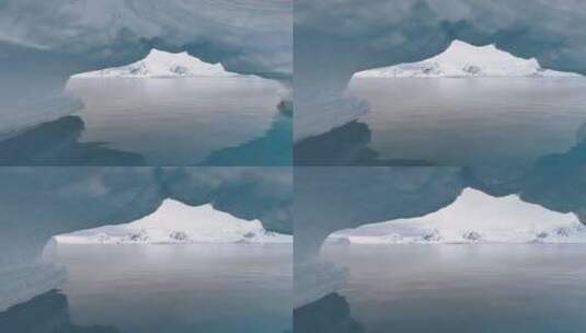 穿越冰山拱门的南极洲高清在线视频素材下载