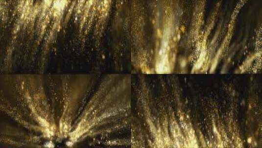 金色粒子视觉投影背景高清在线视频素材下载