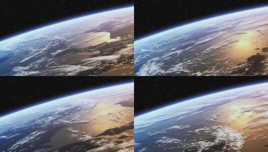 太空看地球自转【4K】高清在线视频素材下载