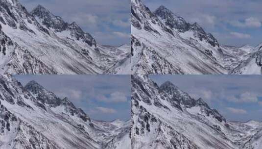 川西雅拉雪山航拍高清在线视频素材下载