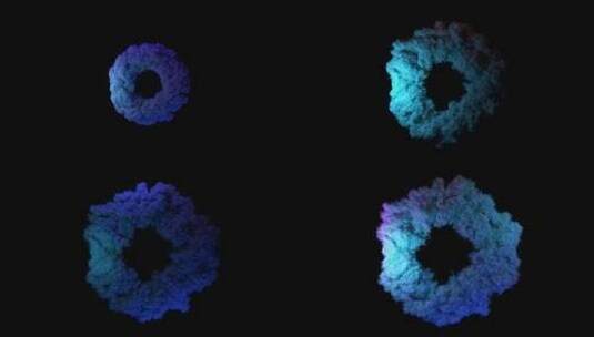 具有爆炸烟雾结构的抽象艺术的3D动画与闪高清在线视频素材下载