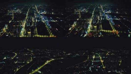 安徽蚌埠大景夜景航拍高清在线视频素材下载