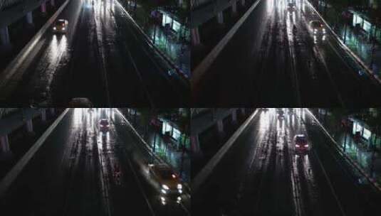 下雨的交通高清在线视频素材下载
