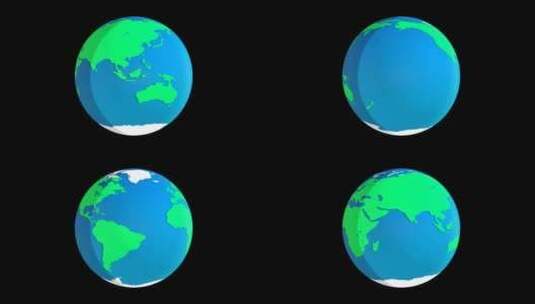 3D卡通地球高清在线视频素材下载