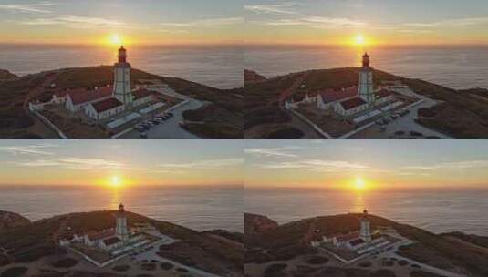 Cabo Espichel的灯塔大西洋上高清在线视频素材下载
