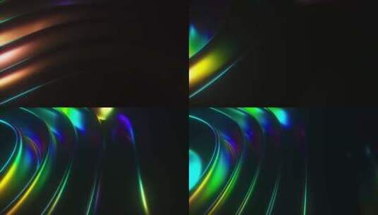 发光的深色彩虹形状波浪流动背景高清在线视频素材下载