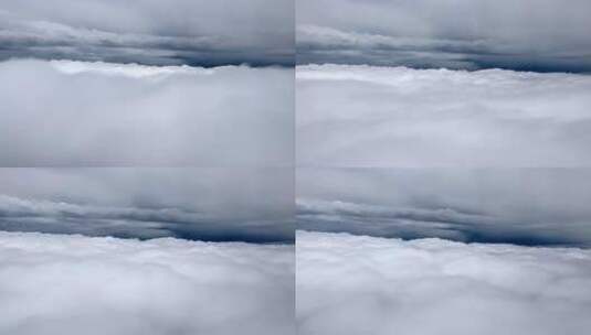 飞机穿越云层高清在线视频素材下载