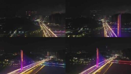 梅州无人机表演 灯光秀 夜景高清在线视频素材下载