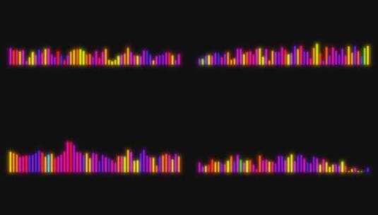 动感彩色音频波动素材高清在线视频素材下载