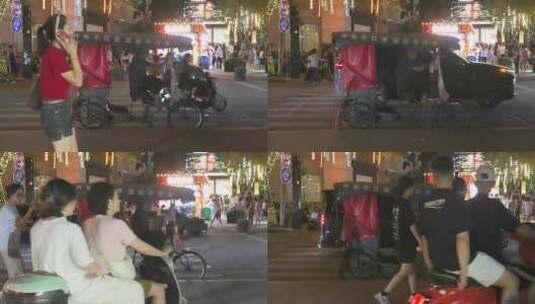 夏夜繁华：街头市井的烟火人生高清在线视频素材下载