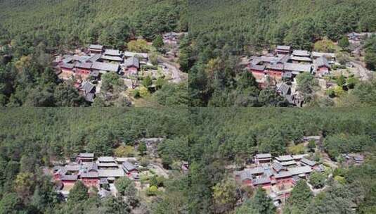 丽江玉峰寺航拍高清在线视频素材下载