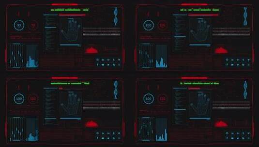 UI元素特效HUD 仪表界面动画 定位标记高清在线视频素材下载