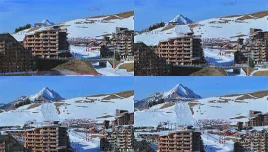 法国阿尔卑斯山的Avoriaz High高清在线视频素材下载