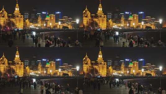 上海外滩夜景高清在线视频素材下载