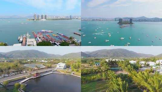 海南乐东三亚陵水万宁旅行环岛公路景点合集高清在线视频素材下载
