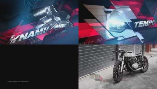 动感酷炫汽车摩托秀展示片场AE模板高清AE视频素材下载