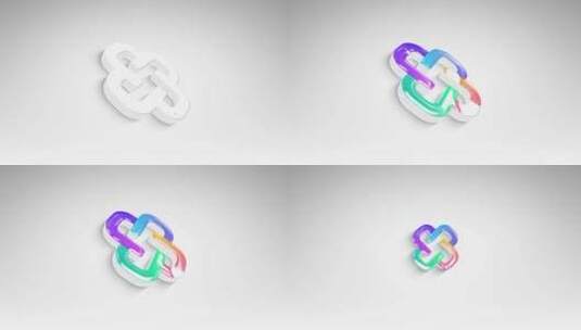 三维立体的 简约 logo 展示 演绎高清AE视频素材下载