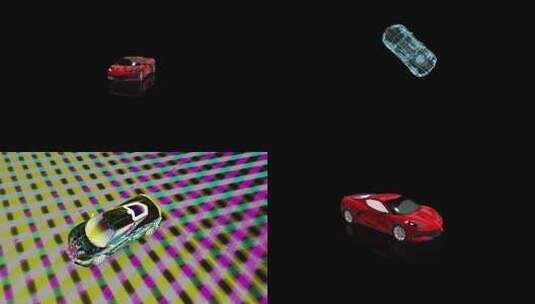 炫彩车模汽车跑车模型视频高清AE视频素材下载