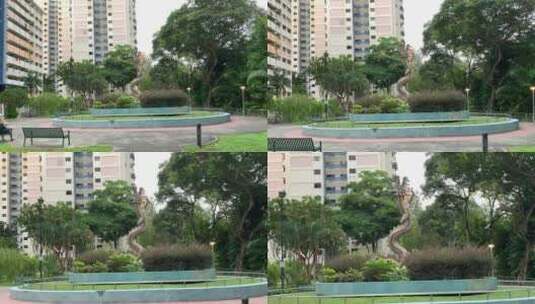 公园中的龙雕塑高清在线视频素材下载