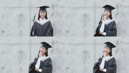 年轻女子获得毕业高清在线视频素材下载