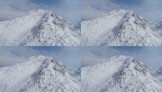 被雪覆盖的山岭高清在线视频素材下载